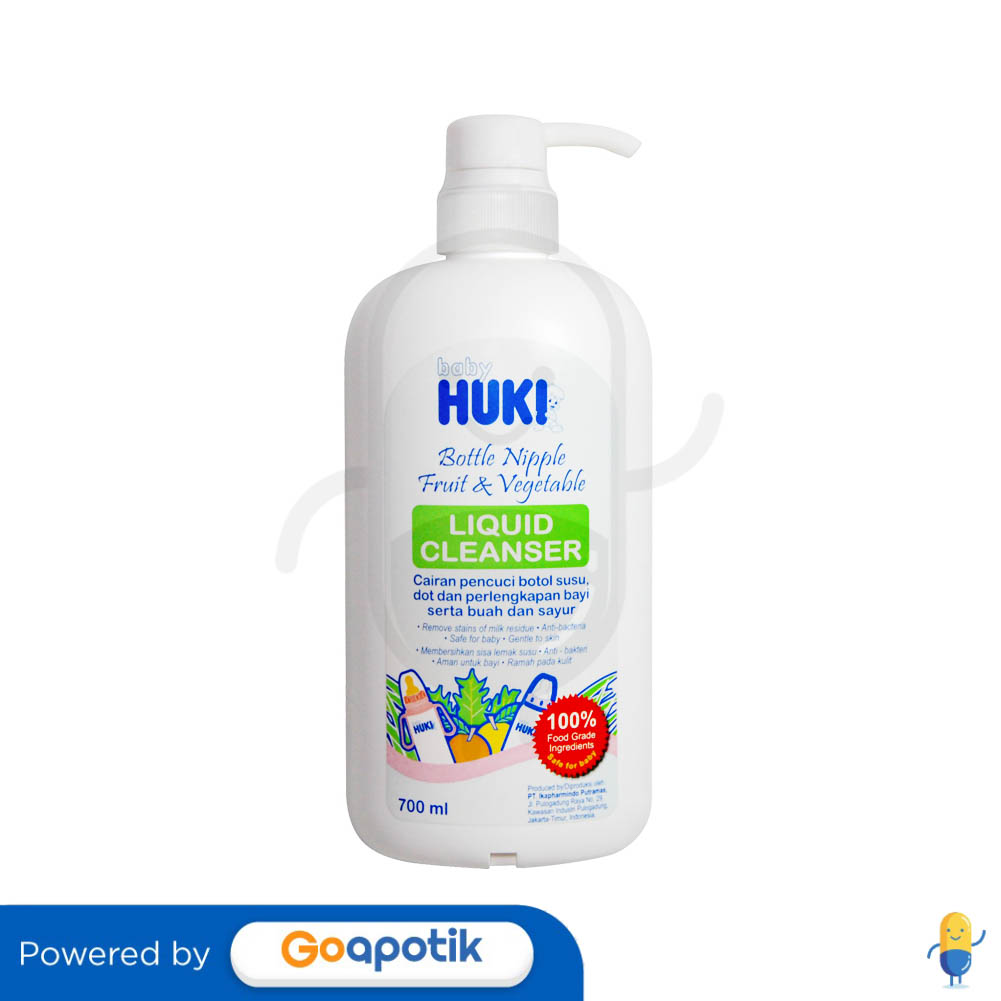 HUKI BOTTLE NIPPLE FRUIT & VEGETABLE LIQUID CLEANSER 700 ML BOTOL