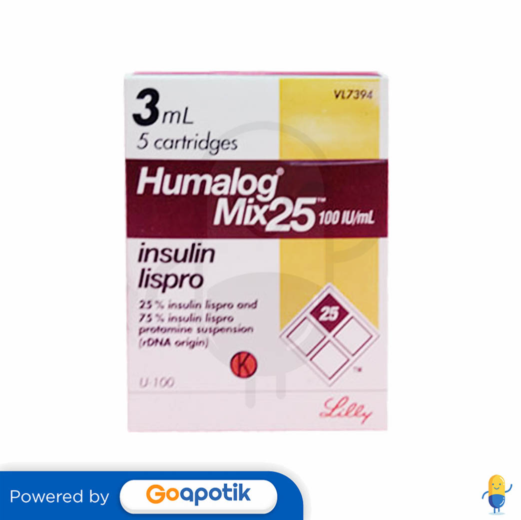 HUMALOG MIX 25 3ML BOX 5 KWIKPEN Kegunaan, Efek Samping, Dosis dan