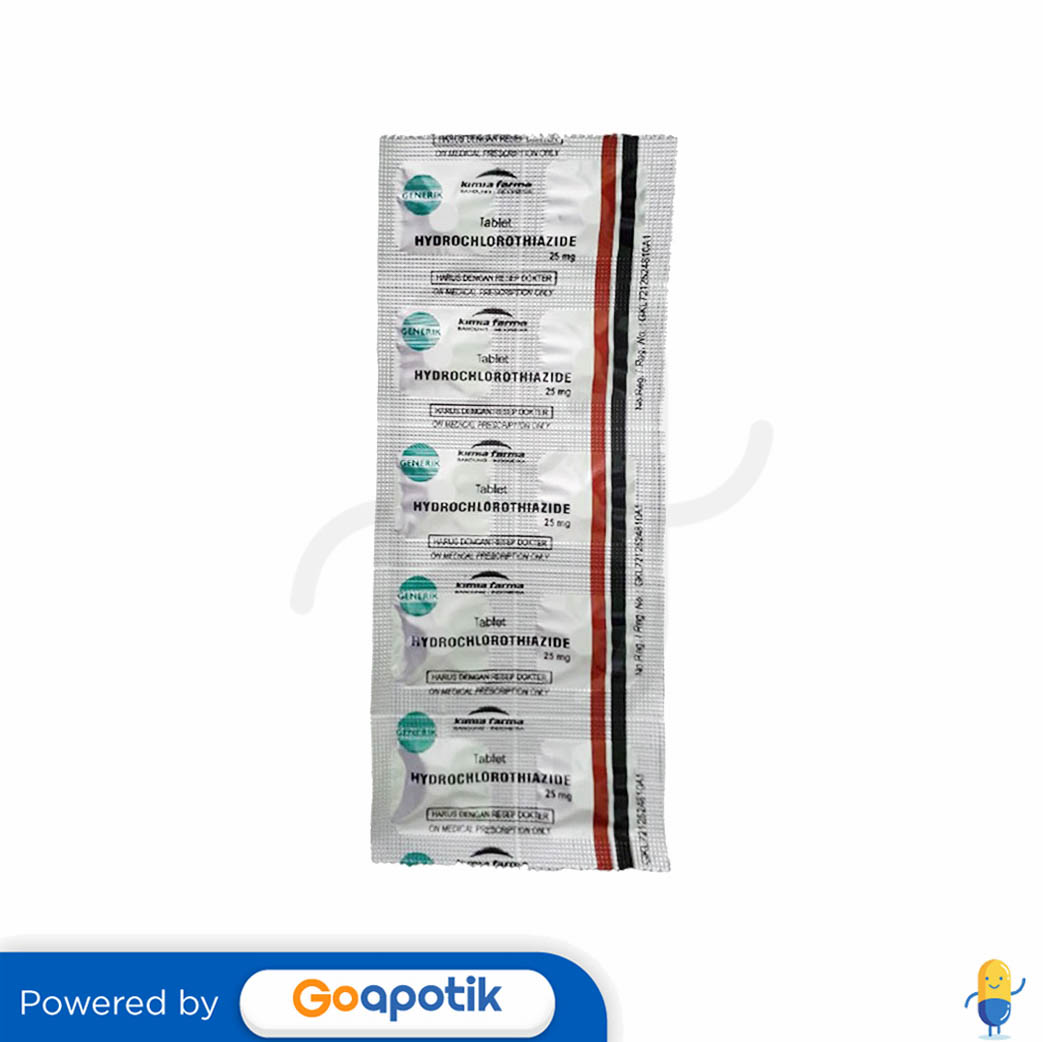 HYDROCHLOROTHIAZIDE KIMIA FARMA 25 MG STRIP 10 TABLET Kegunaan, Efek