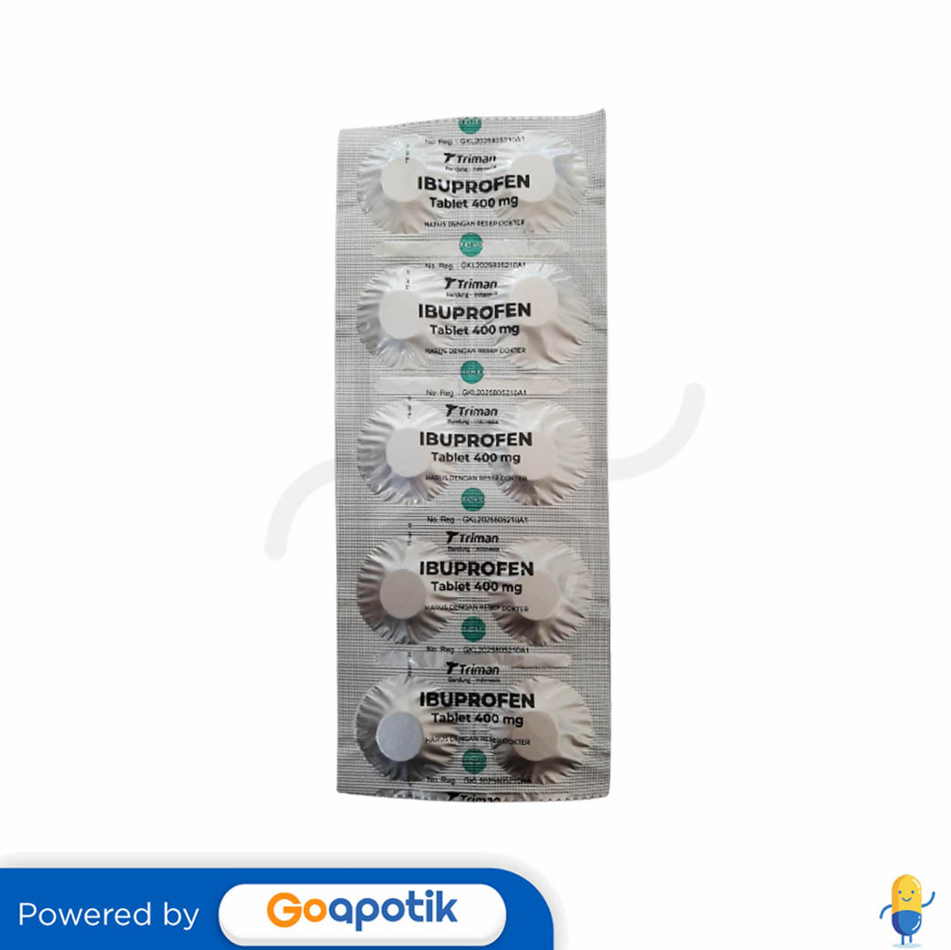 IBUPROFEN TRIMAN 400 MG TABLET Kegunaan, Efek Samping, Dosis dan
