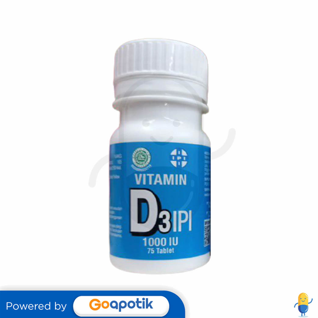 Ipi Vitamin D3 1000 Iu Botol 75 Tablet Kegunaan Efek Samping Dosis