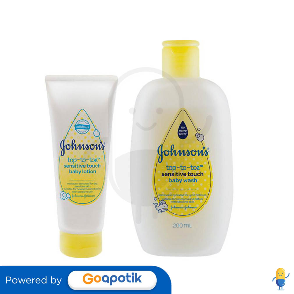 JOHNSON'S BABY SENSITIVE TOUCH WASH 200ML & LOTION 200ML Kegunaan
