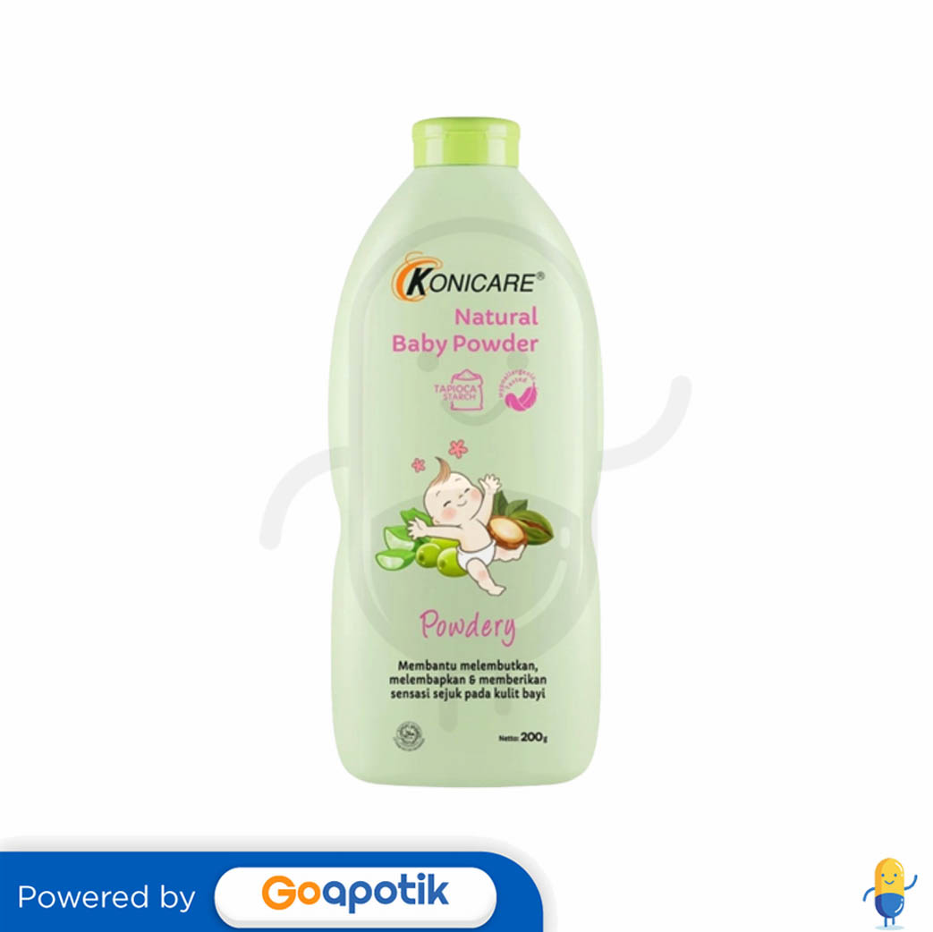 KONICARE NATURAL BABY POWDER POWDERY 200 GRAM Kegunaan, Efek Samping