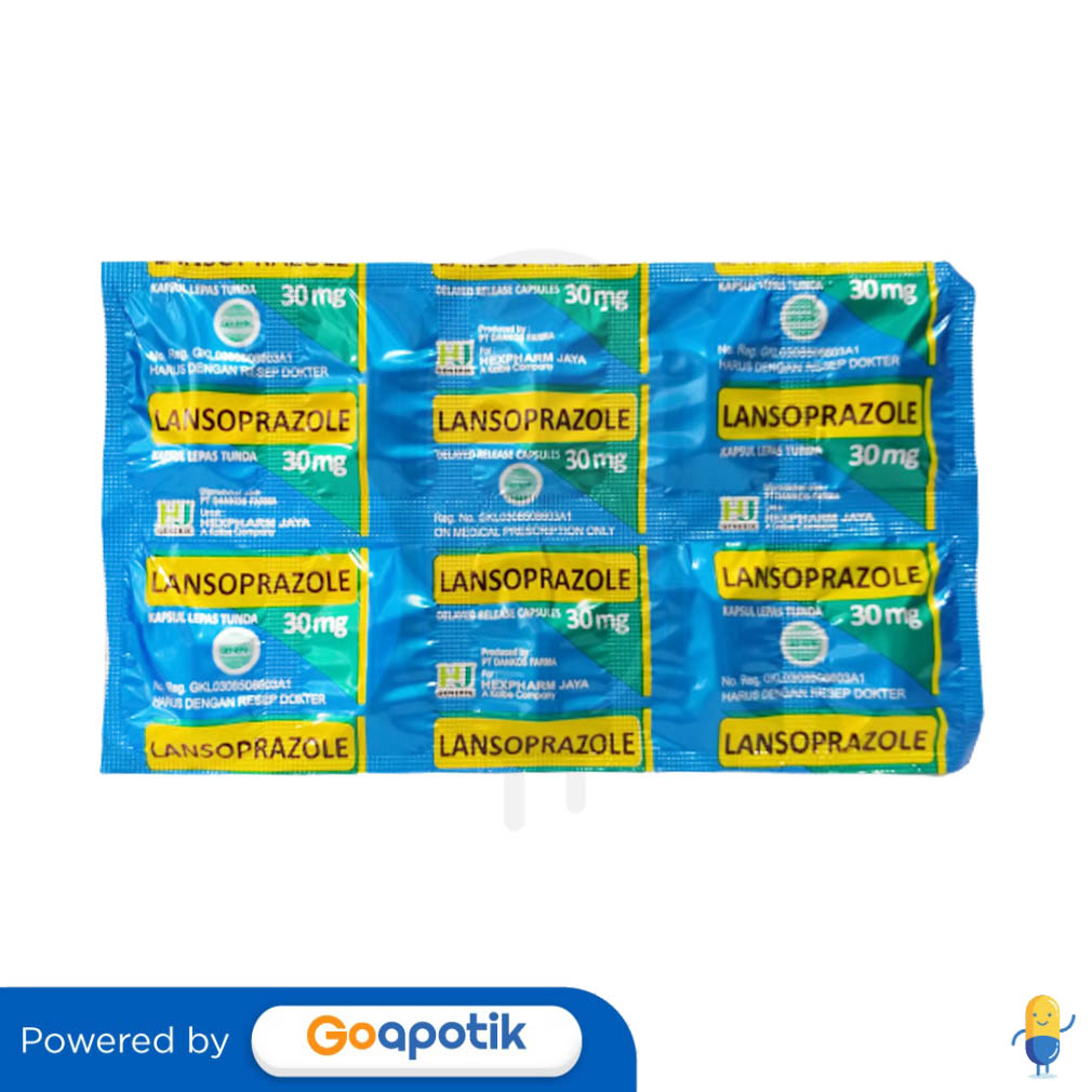 LANSOPRAZOLE HEXPHARM 30 MG STRIP 10 KAPSUL Kegunaan Efek Samping 