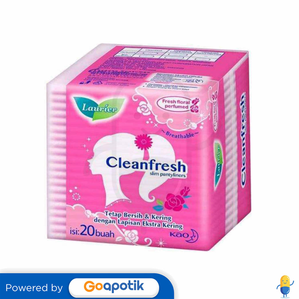 LAURIER PANTYLINERS CLEANFRESH FRESH FLORAL PERFUMED PACK 20 PCS