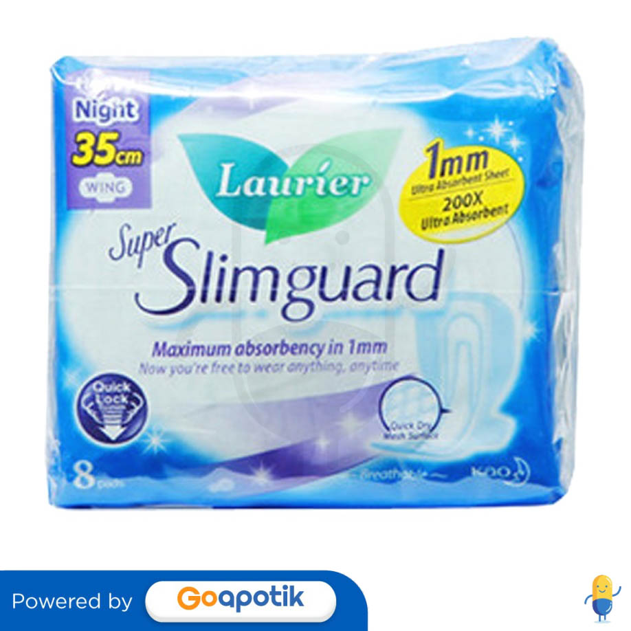 LAURIER SUPER SLIM GUARD NIGHT WING 35 CM ISI 8 PCS - Kegunaan, Efek ...