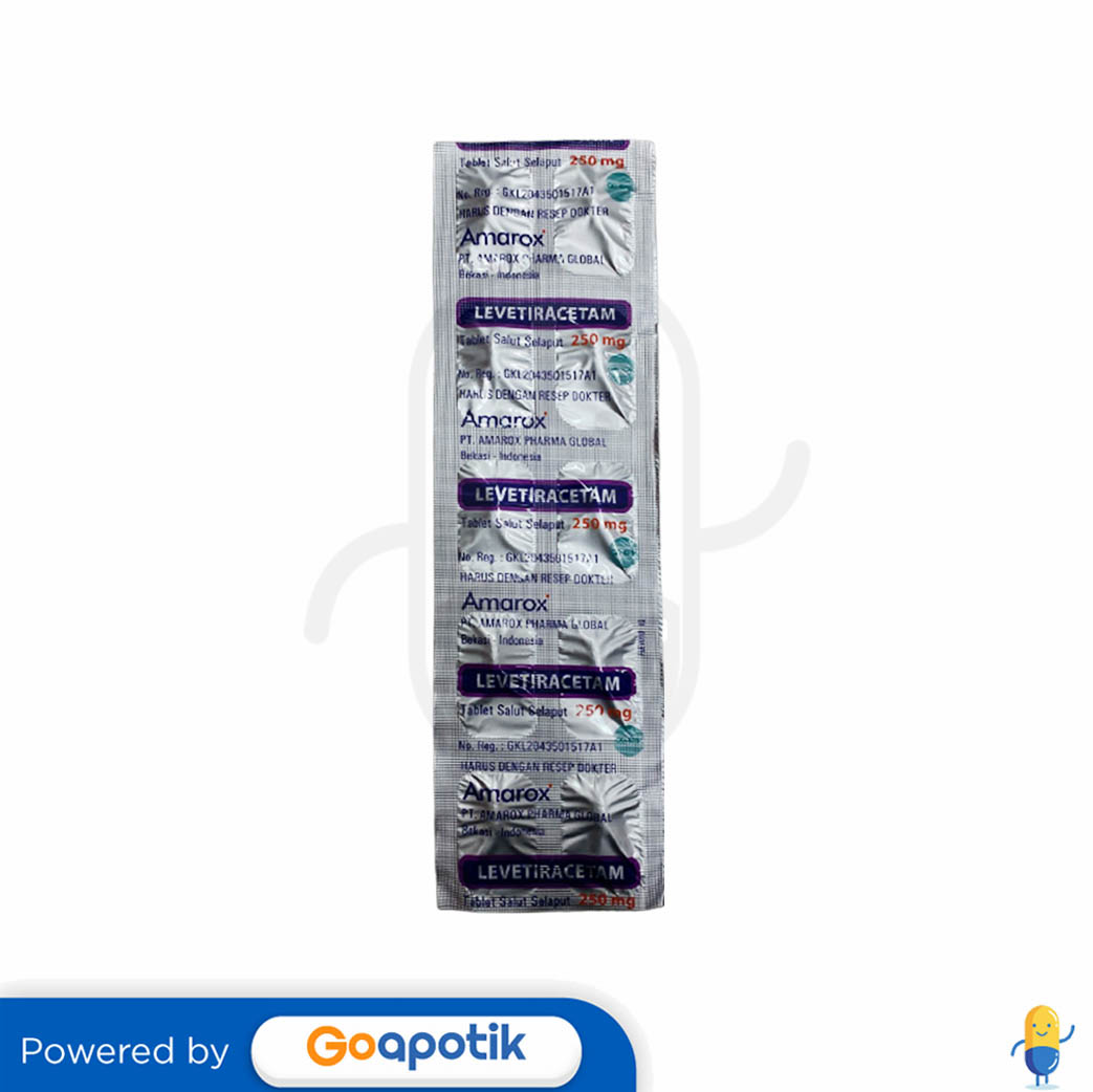 LEVETIRACETAM AMAROX 250 MG TABLET Kegunaan, Efek Samping, Dosis dan