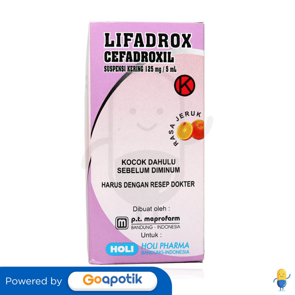 Lifadrox Mg Ml Dry Syrup Ml Kegunaan Efek Samping Dosis Dan Aturan Pakai