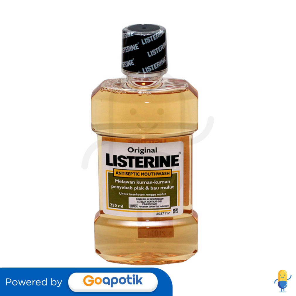 LISTERINE ORIGINAL 250 ML BOTOL Kegunaan, Efek Samping, Dosis dan