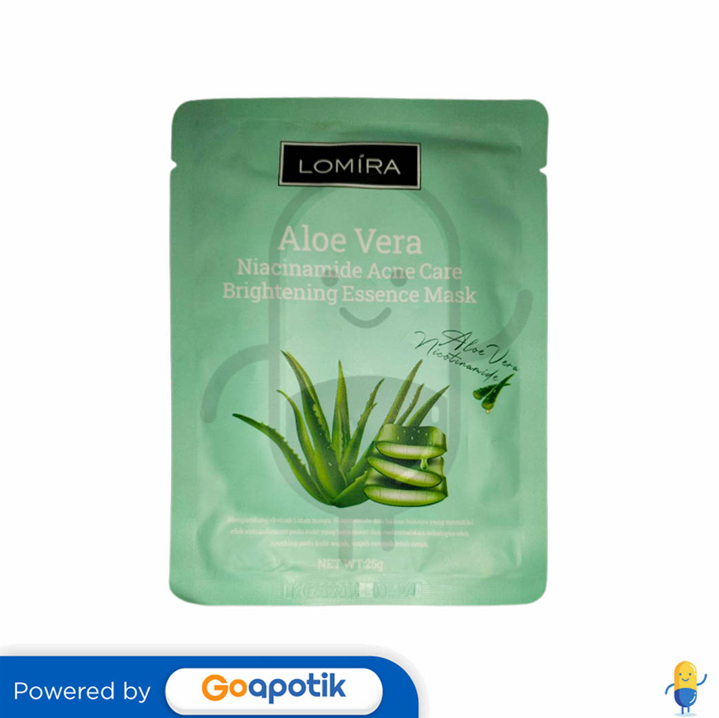 LOMIRA ALOE VERA NIACINAMIDE BRIGHTENING ESSENCE MASK 25 GRAM SACHET
