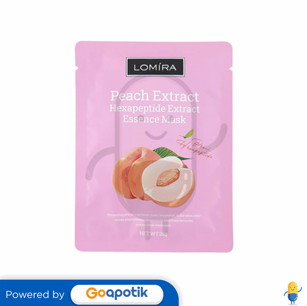 LOMIRA PEACH EXTRACT HEXAPEPTIDE ESSENCE MASK 25 GRAM SACHET Kegunaan