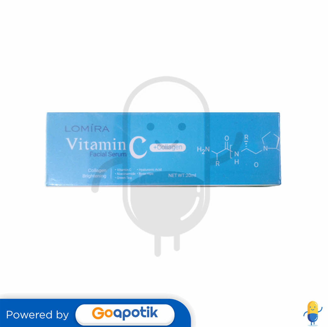 LOMIRA VITAMIN C + COLLAGEN FACIAL SERUM 20 ML BOTOL Kegunaan, Efek
