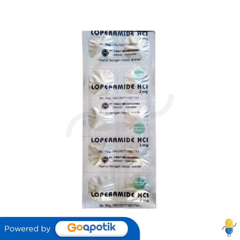LOPERAMIDE HCL FIRST MEDIPHARMA 2 MG TABLET Kegunaan, Efek Samping