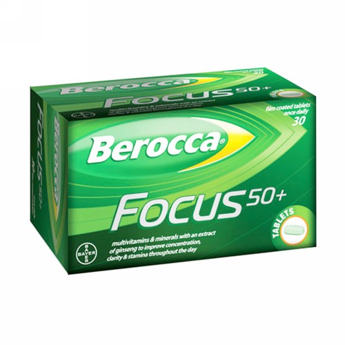 BEROCCA FILM COATED GINSENG TABLET BOX