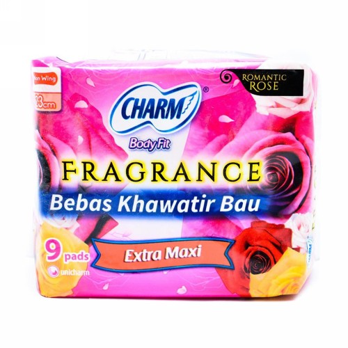 CHARM BODY FIT FRAGRANCE EXTRA MAXI WING PACK 9 PCS