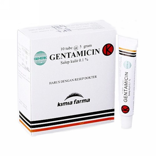 GENTAMICIN KIMIA FARMA SALEP KULIT 5 GRAM BOX 10 TUBE