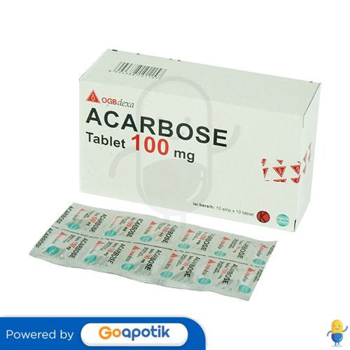 ACARBOSE OGB DEXA MEDICA 100 MG BOX 100 TABLET / DIABETES