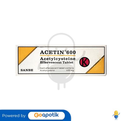 ACETIN 600 MG TUBE 10 TABLET EFFERVESCENT