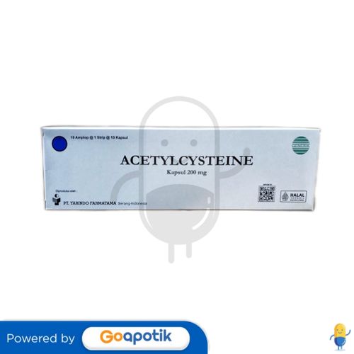 ACETYLCYSTEINE YARINDO 200 MG BOX 100 KAPSUL