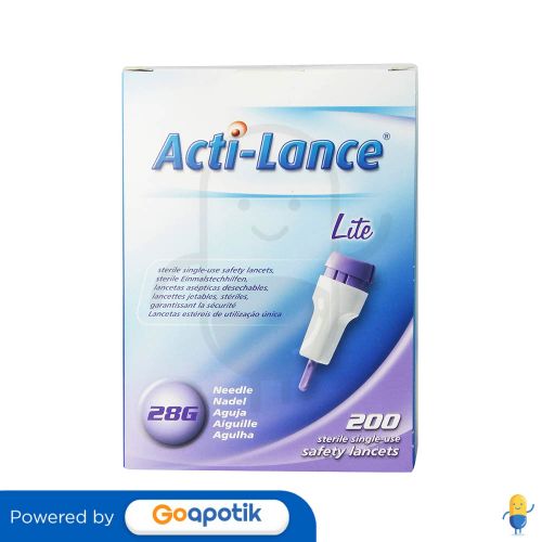 ACTI-LANCE LITE SAFETY LANCET 28G BOX 200 PCS