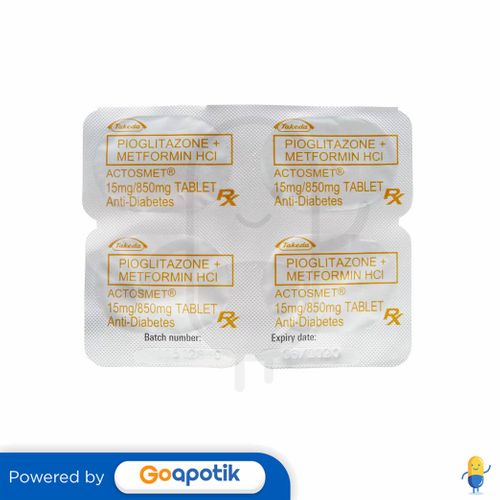 ACTOSMET 15/850 MG TABLET