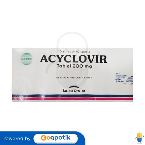 ACICLOVIR KIMIA FARMA 200 MG BOX 100 TABLET