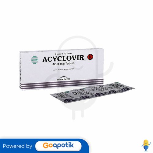 ACYCLOVIR KIMIA FARMA 400 MG BOX 100 TABLET