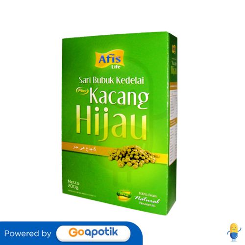 AFIS SUSU KEDELAI PLUS KACANG HIJAU 200 GRAM BOX