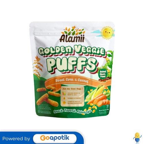 ALAMII GOLDEN VEGGIE PUFFS 25 GRAM POUCH