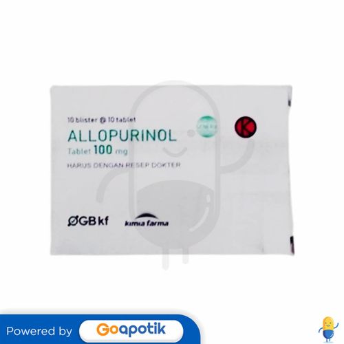 ALLOPURINOL KIMIA FARMA 100 MG BOX 100 TABLET