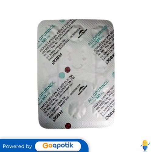 ALLOPURINOL KIMIA FARMA 100 MG STRIP 10 TABLET