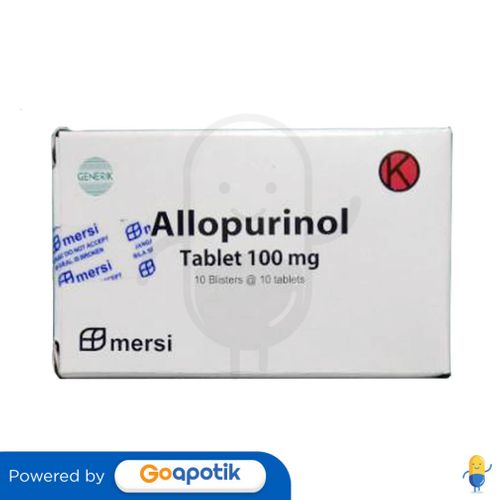 ALLOPURINOL MERSIFARMA 100 MG BOX 100 TABLET