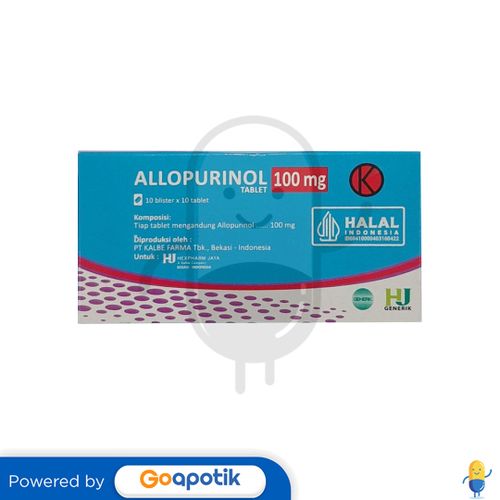 ALLOPURINOL HEXPHARM 100 MG BOX 100 TABLET