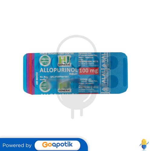 ALLOPURINOL HEXPHARM 100 MG STRIP 10 TABLET