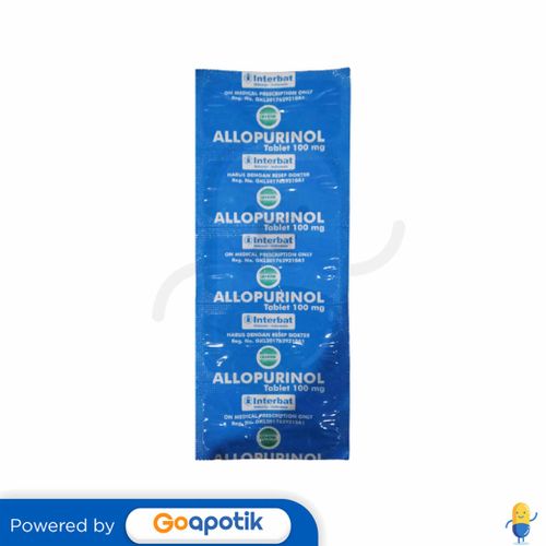 ALLOPURINOL INTERBAT 100 MG STRIP 10 TABLET