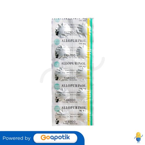 ALLOPURINOL YARINDO 100 MG TABLET