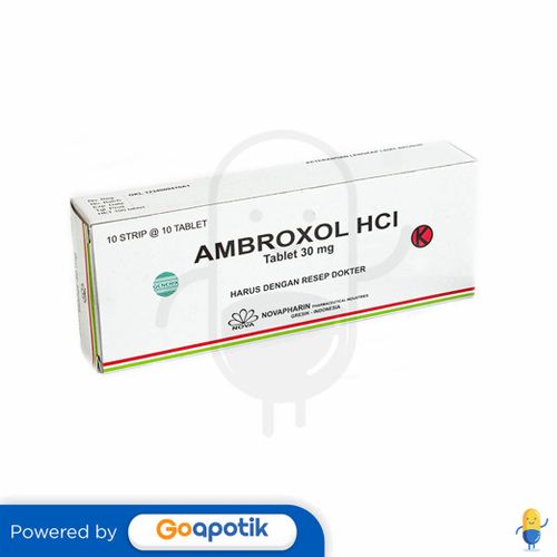 AMBROXOL NOVAPHARIN 30 MG BOX 100 TABLET - Kegunaan, Efek Samping ...