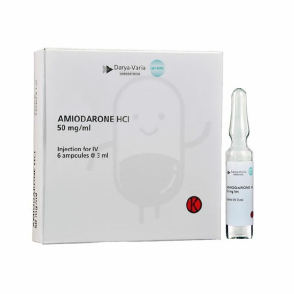 AMIODARONE DARYA VARIA 50 MG/ML INJEKSI 3ML BOX 6 AMPUL