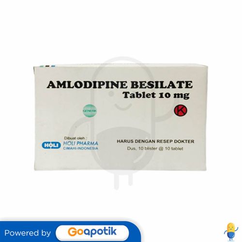 AMLODIPINE BESILATE HOLI 10 MG BOX 100 TABLET