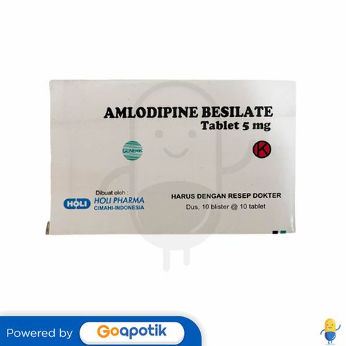 AMLODIPINE BESILATE HOLI 5 MG BOX 100 TABLET