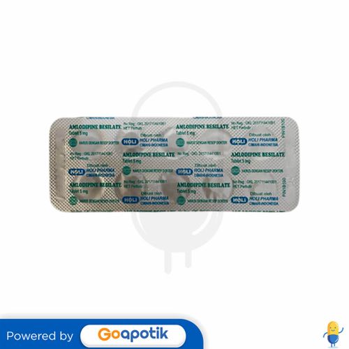 AMLODIPINE BESILATE HOLI 5 MG STRIP 10 TABLET