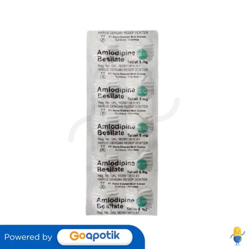 AMLODIPINE BESILATE RAMA 5 MG STRIP 10 TABLET