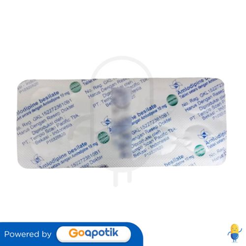 AMLODIPINE BESILATE TEMPO 10 MG STRIP 10 TABLET