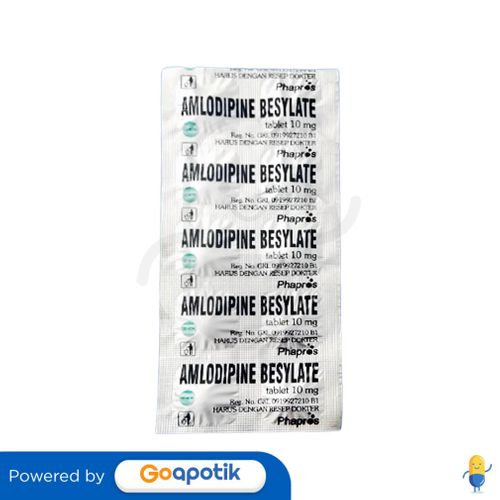 AMLODIPINE BESYLATE PHAPROS 10 MG STRIP 10 TABLET