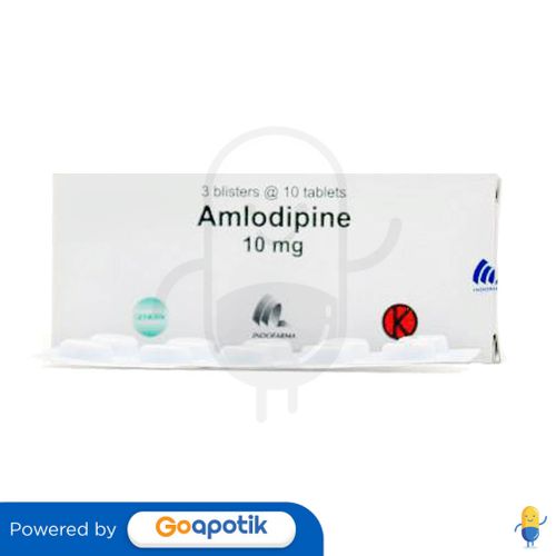 AMLODIPINE INDOFARMA 10 MG BOX 30 TABLET