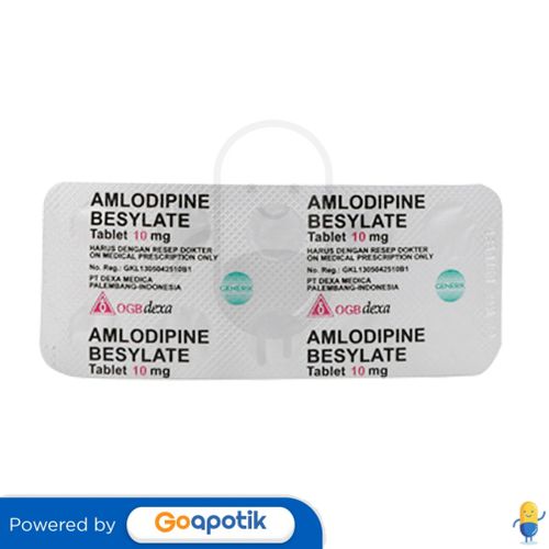 AMLODIPINE BESILATE OGB DEXA MEDICA 10 MG STRIP 10 TABLET / HIPERTENSI