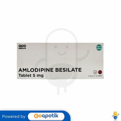 AMLODIPINE BESILATE IMEDCO 5 MG BOX 50 TABLET