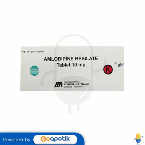 AMLODIPINE BESILATE MARIN LIZA 10 MG BOX 100 TABLET