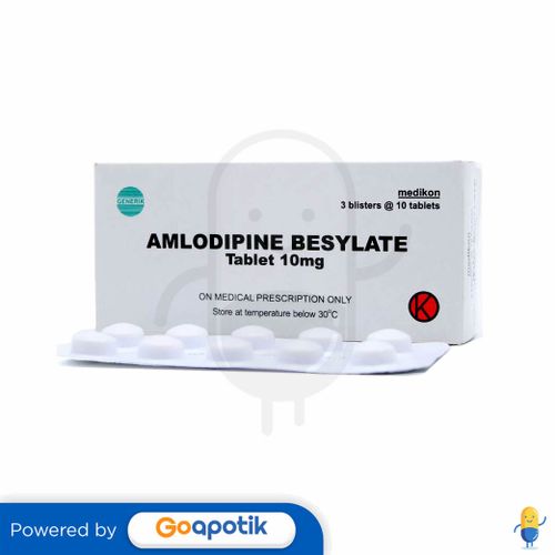 AMLODIPINE BESILATE MEDIKON 10 MG BOX 30 TABLET