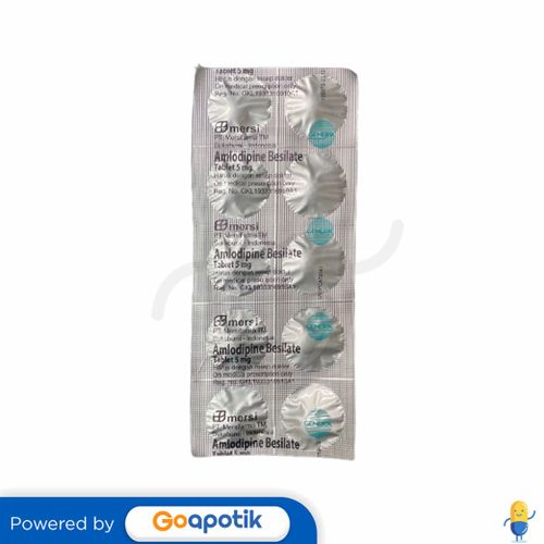 AMLODIPINE BESILATE MERSI 5 MG STRIP 10 TABLET